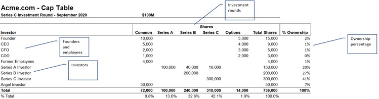 Detail Capitalization Table Template Nomer 4