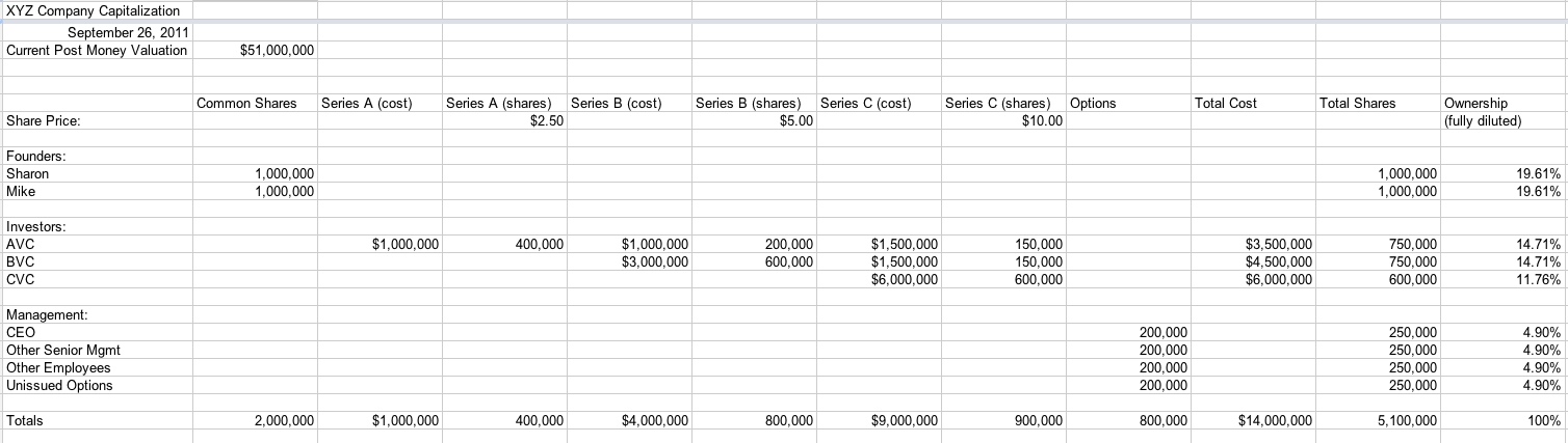 Detail Capitalization Table Template Nomer 39