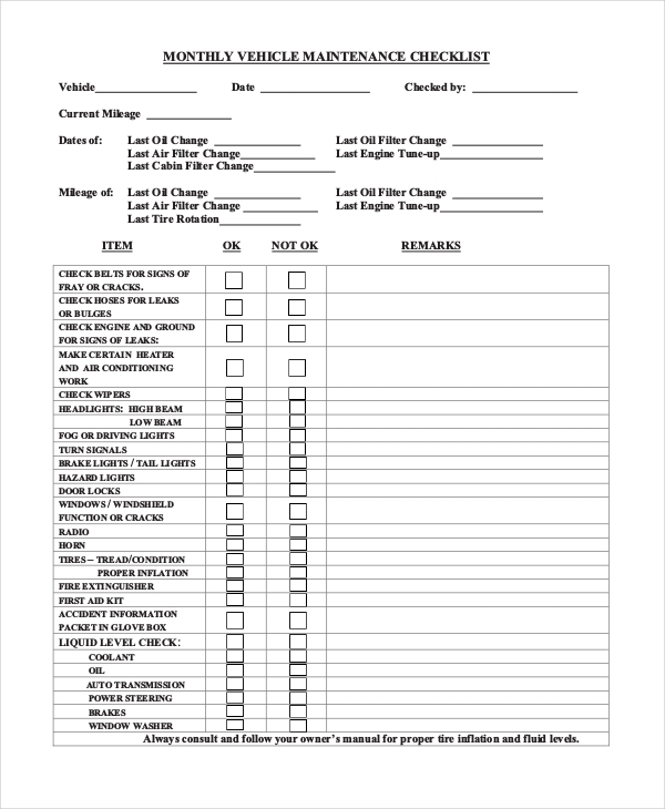 Detail Car Service Record Template Nomer 48