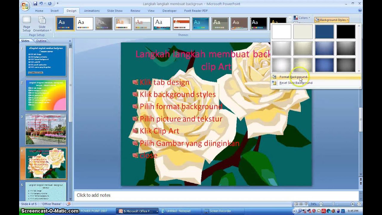 Detail Cara Background Ppt Dengan Gambar Nomer 3