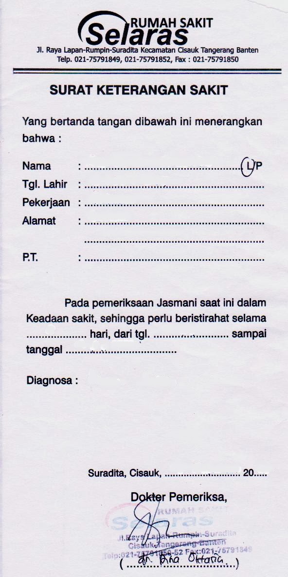 Detail Cara Bikin Surat Dokter Sakit Nomer 46