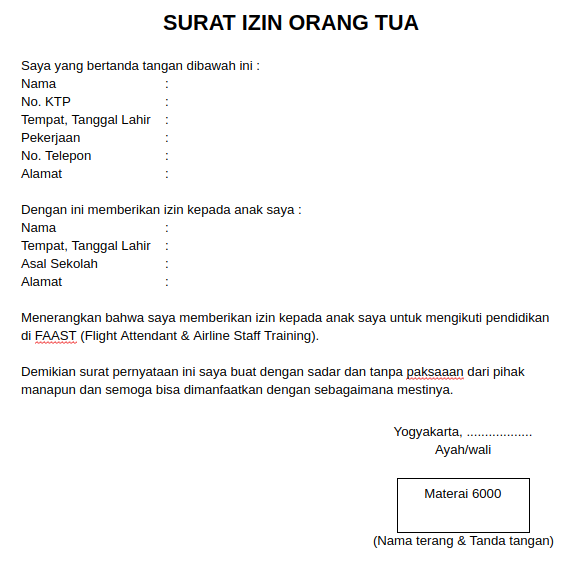 Detail Cara Bikin Surat Izin Orang Tua Nomer 7