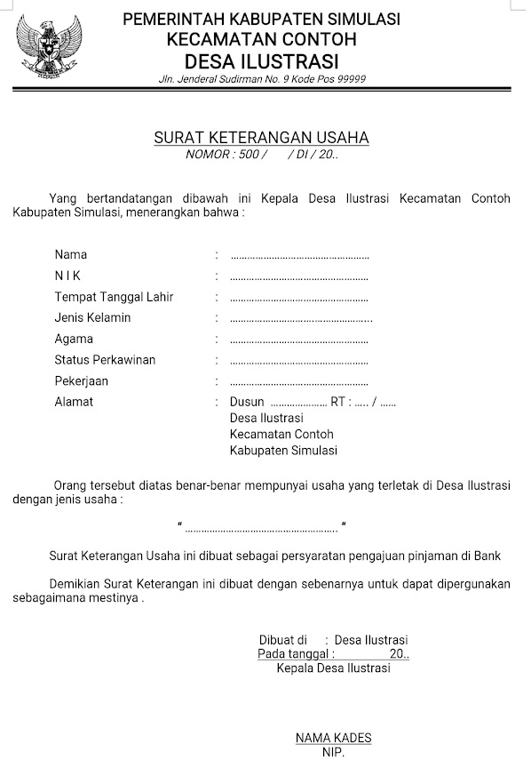 Detail Cara Bikin Surat Keterangan Usaha Nomer 39