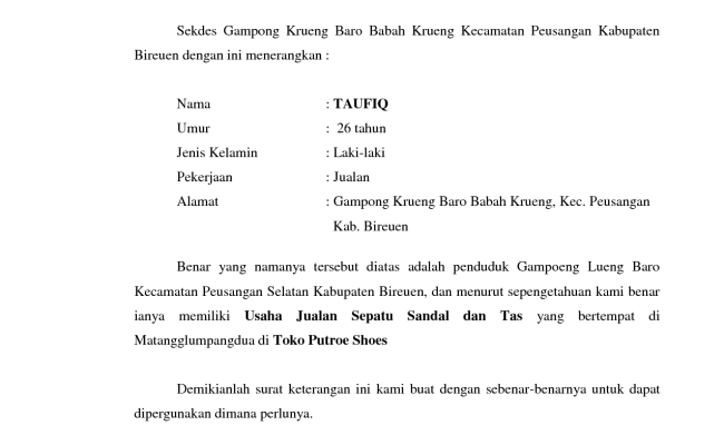 Detail Cara Bikin Surat Keterangan Usaha Nomer 44