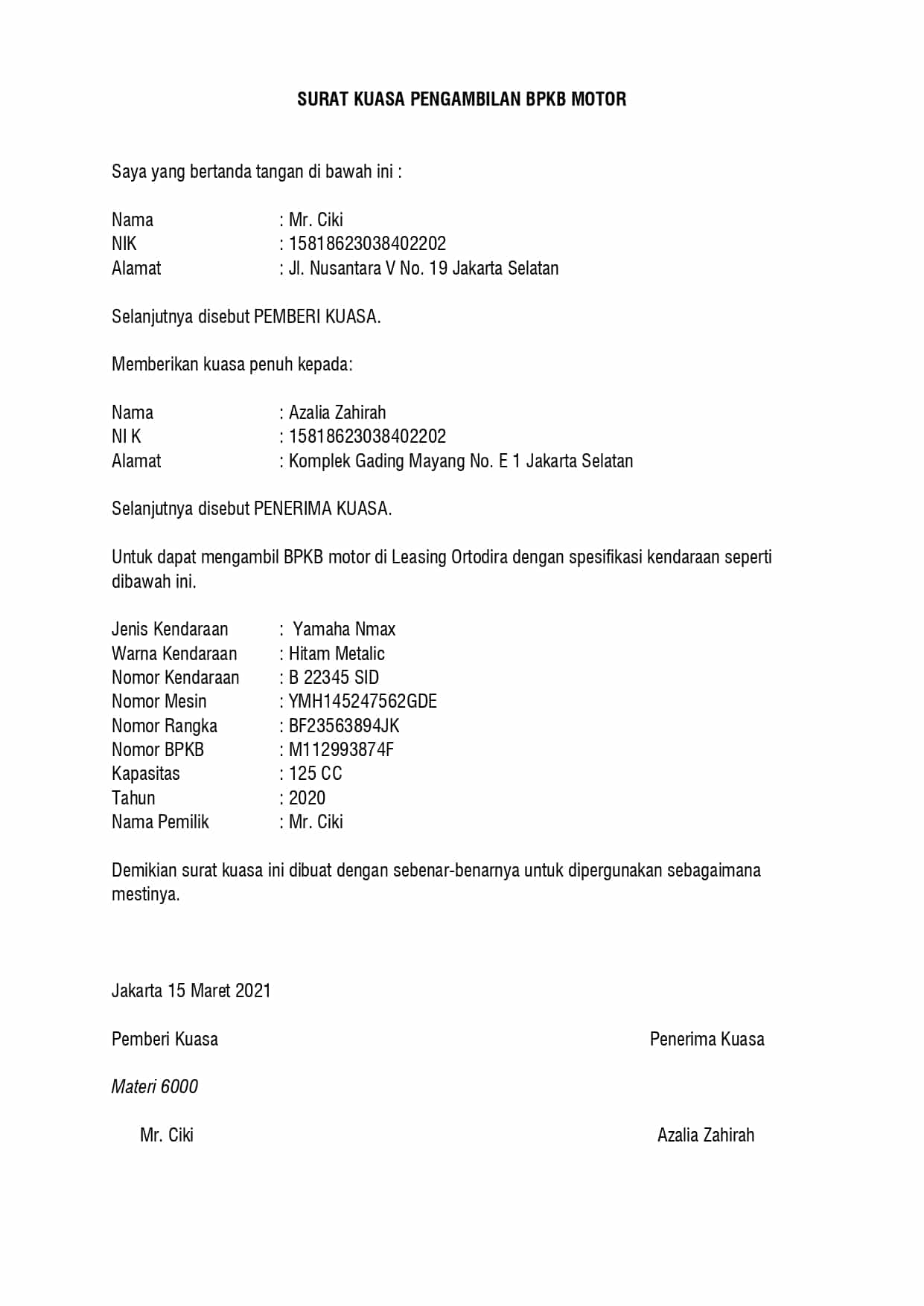 Detail Cara Bikin Surat Kuasa Pengambilan Bpkb Mobil Nomer 15