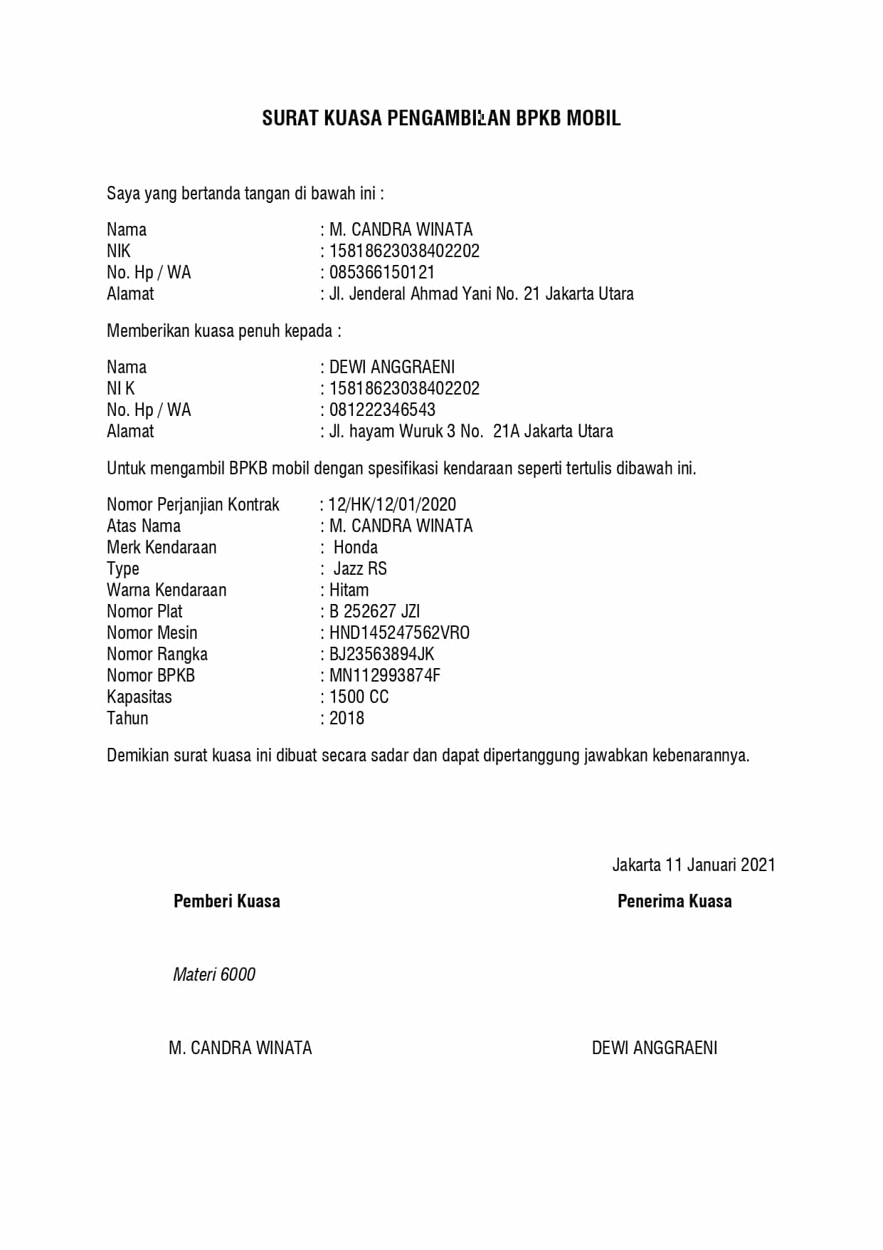 Detail Cara Bikin Surat Kuasa Pengambilan Bpkb Motor Nomer 10