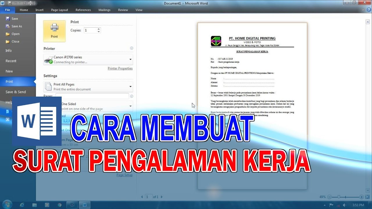 Detail Cara Bikin Surat Pengalaman Kerja Nomer 49