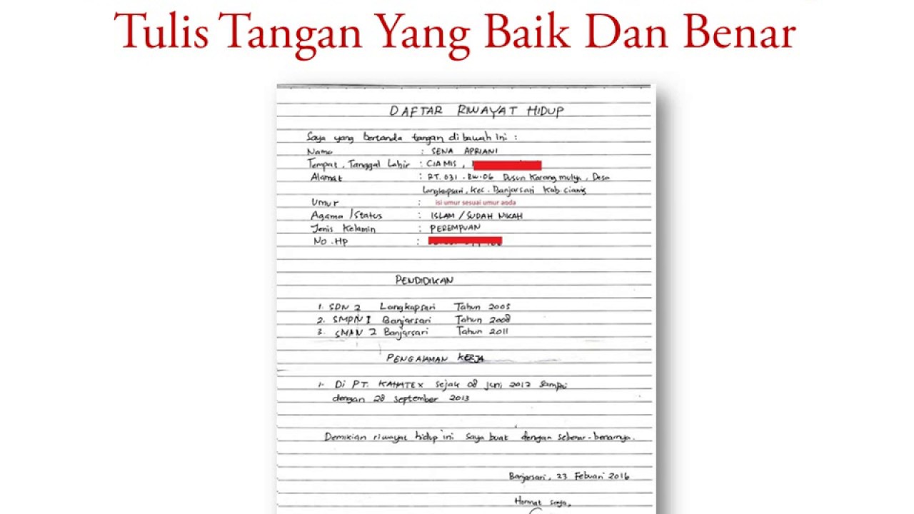 Detail Cara Bikin Surat Riwayat Hidup Nomer 23