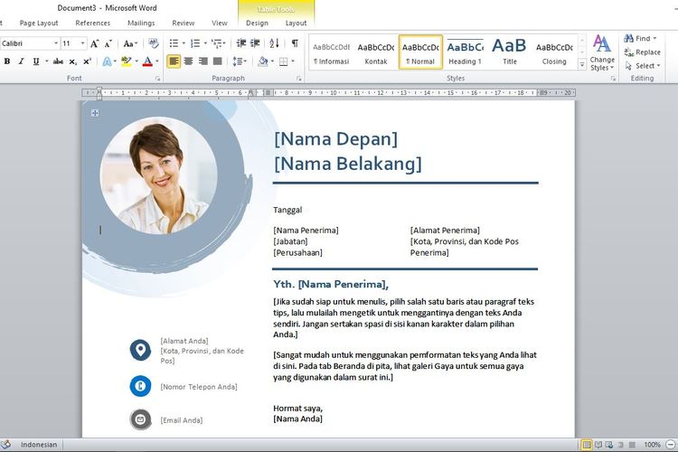 Cara Bikin Template Cv Di Word - KibrisPDR