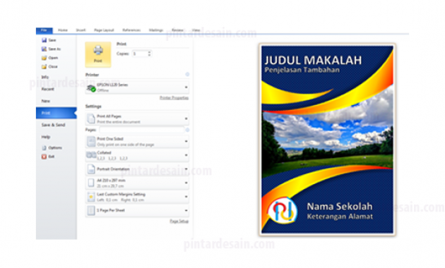 Detail Cara Buat Cover Buku Di Word Nomer 29