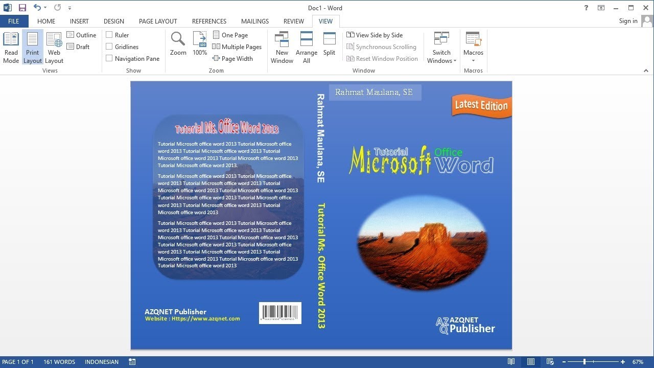 Detail Cara Buat Cover Buku Di Word Nomer 5