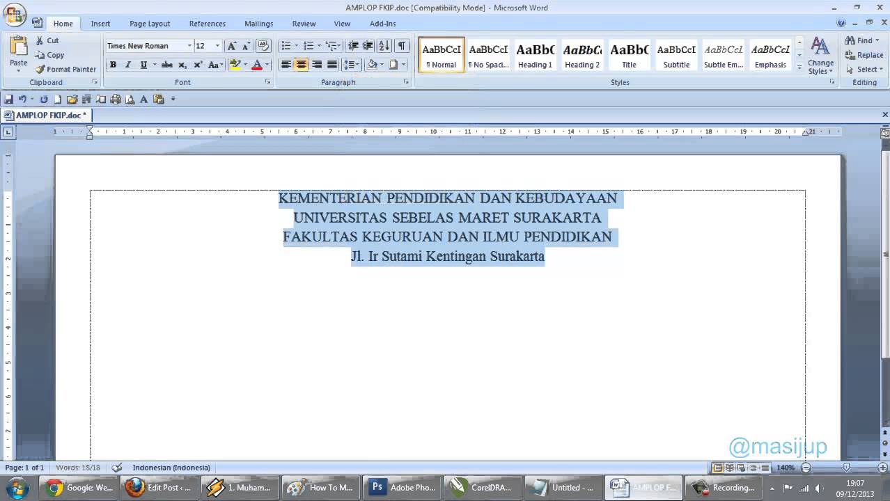 Detail Cara Buat Kop Surat Di Word 2007 Nomer 2