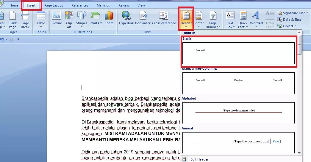 Detail Cara Buat Kop Surat Di Word 2007 Nomer 10