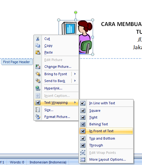 Detail Cara Buat Kop Surat Di Word 2007 Nomer 13