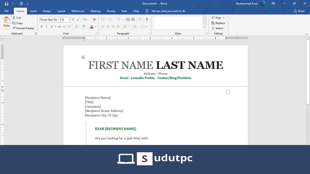 Detail Cara Buat Kop Surat Di Word 2007 Nomer 16