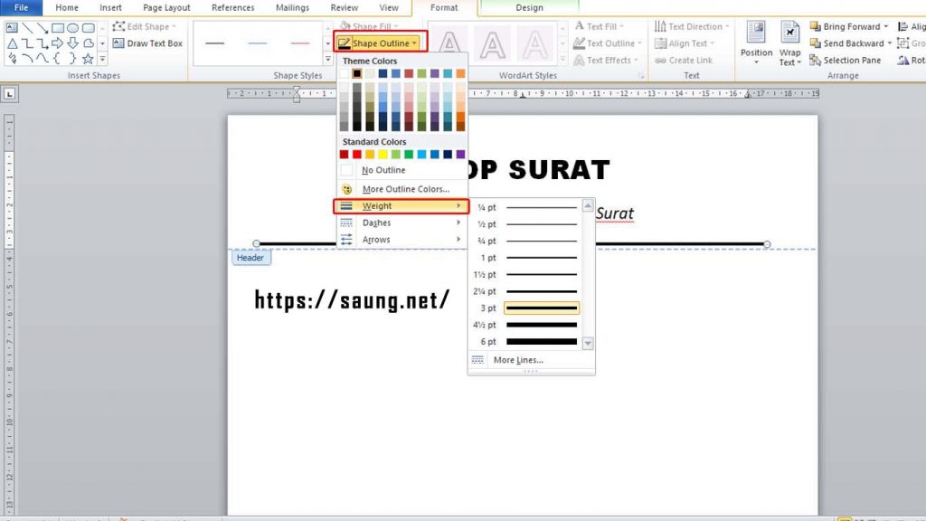 Detail Cara Buat Kop Surat Di Word 2007 Nomer 39