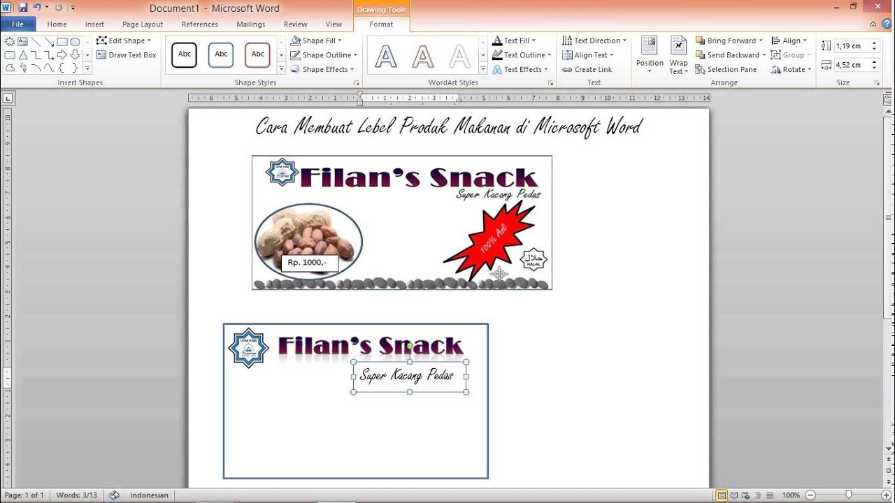 Detail Cara Buat Label Makanan Nomer 4