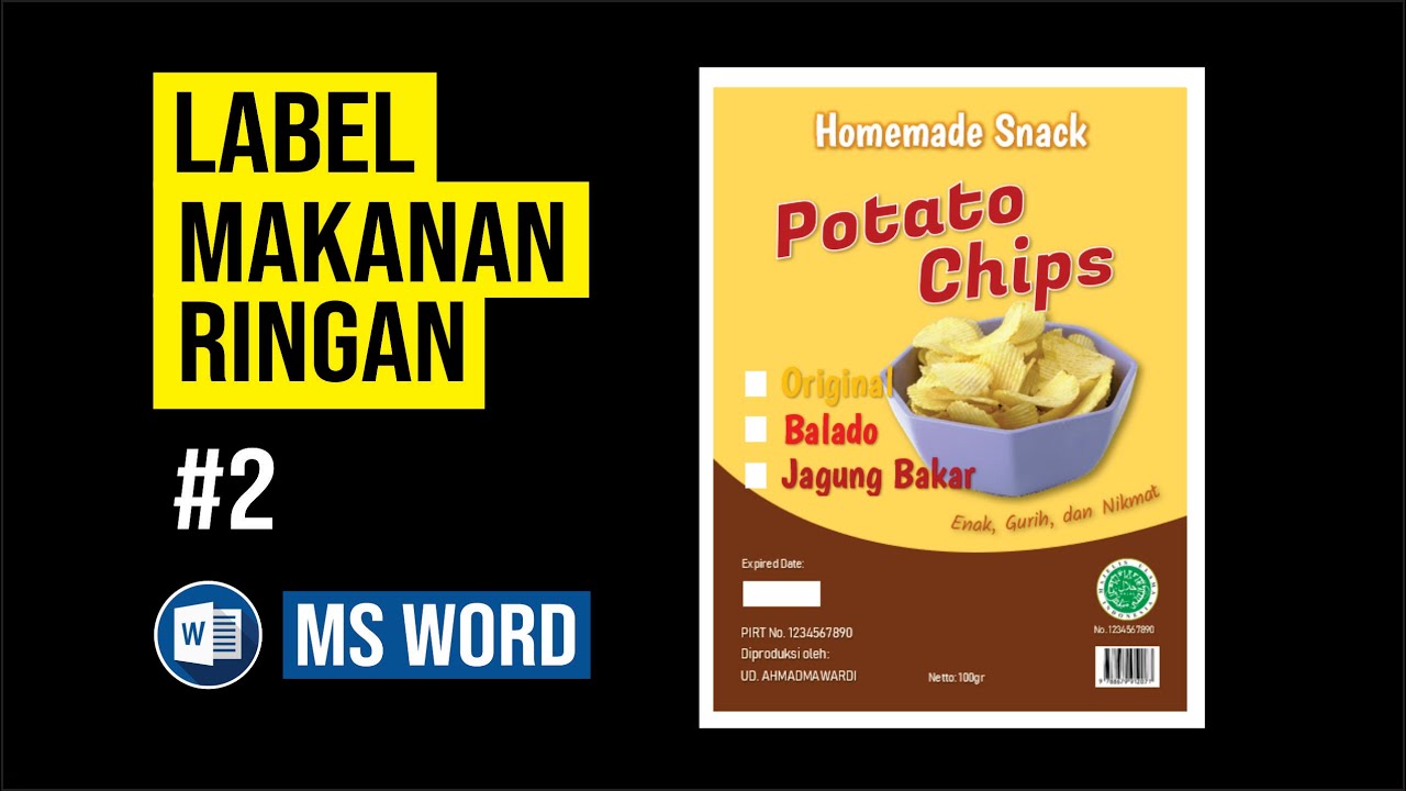 Detail Cara Buat Label Makanan Nomer 31