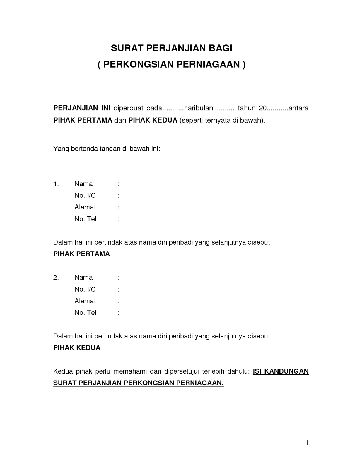 Detail Cara Buat Surat Agreement Nomer 36