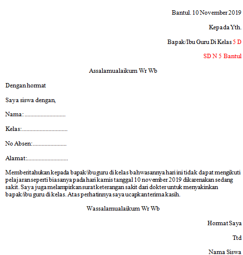 Detail Cara Buat Surat Izin Sakit Nomer 21