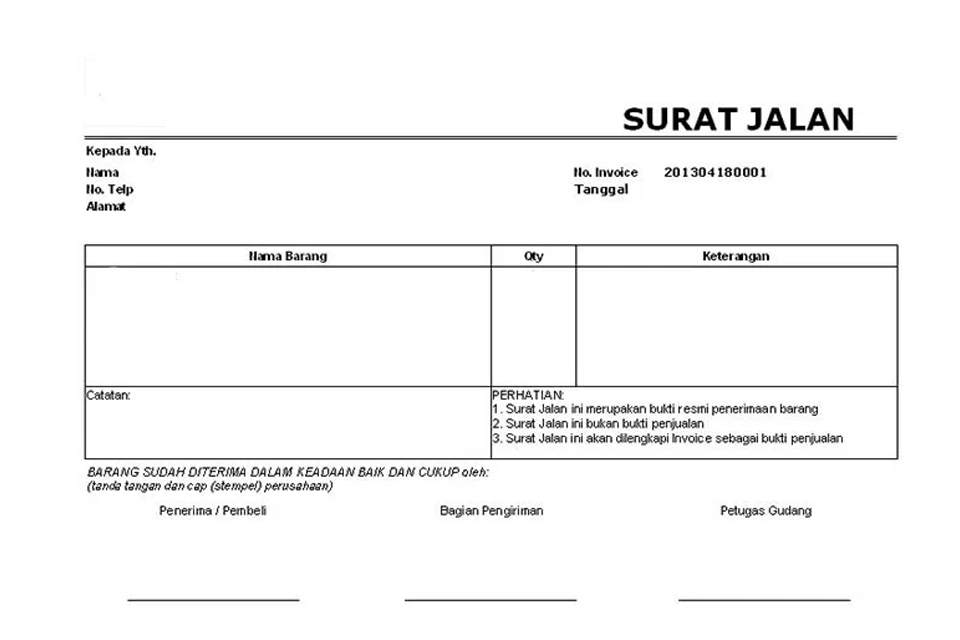 Detail Cara Buat Surat Jalan Nomer 4