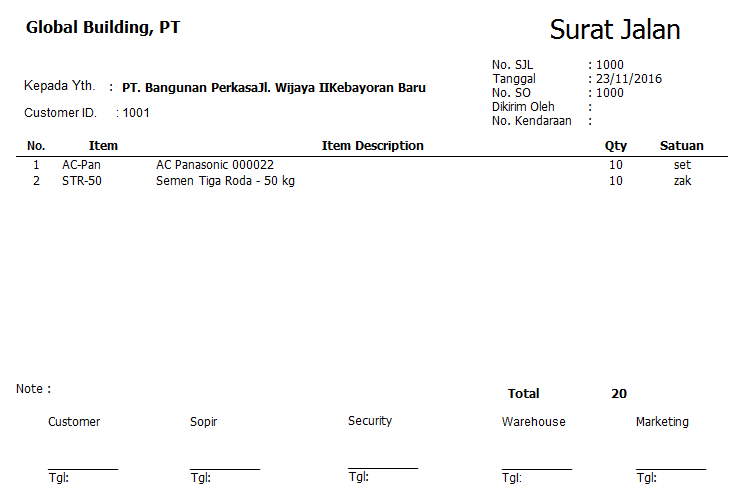 Detail Cara Buat Surat Jalan Nomer 43