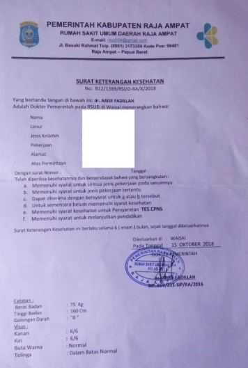 Detail Cara Buat Surat Keterangan Sehat Nomer 12