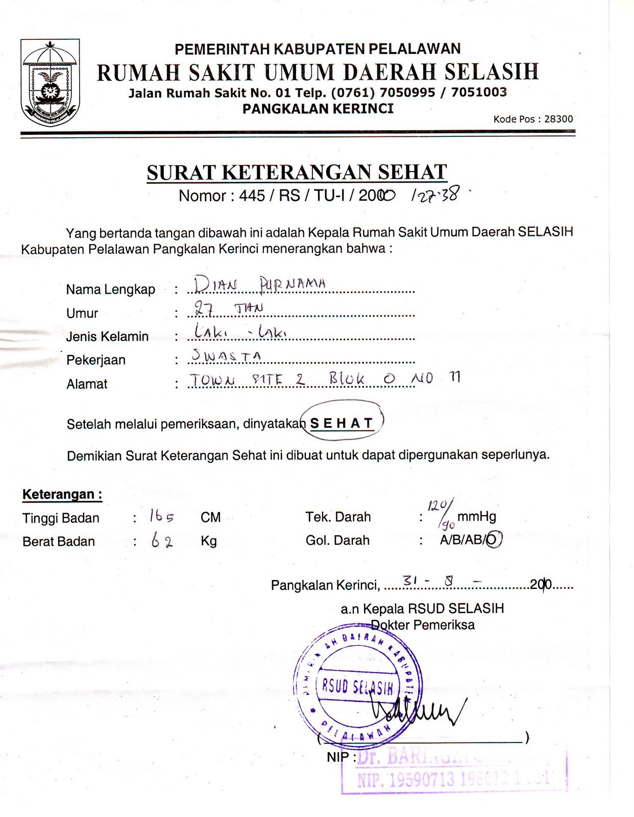 Detail Cara Buat Surat Keterangan Sehat Nomer 4