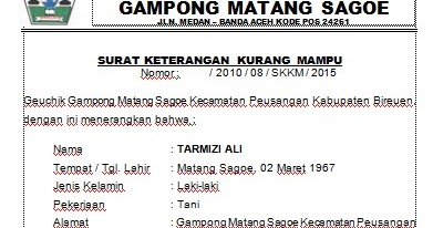 Detail Cara Buat Surat Keterangan Tidak Mampu Nomer 52