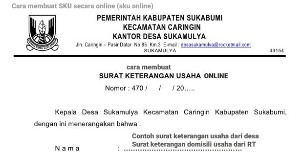 Detail Cara Buat Surat Keterangan Usaha Nomer 22