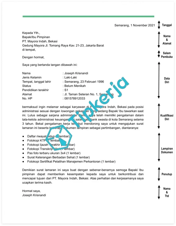 Detail Cara Buat Surat Lamaran Kerja Di Pt Nomer 39