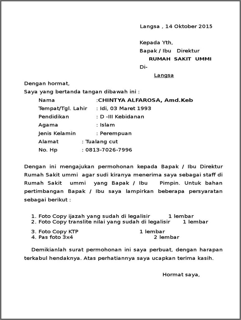 Detail Cara Buat Surat Permohonan Nomer 30