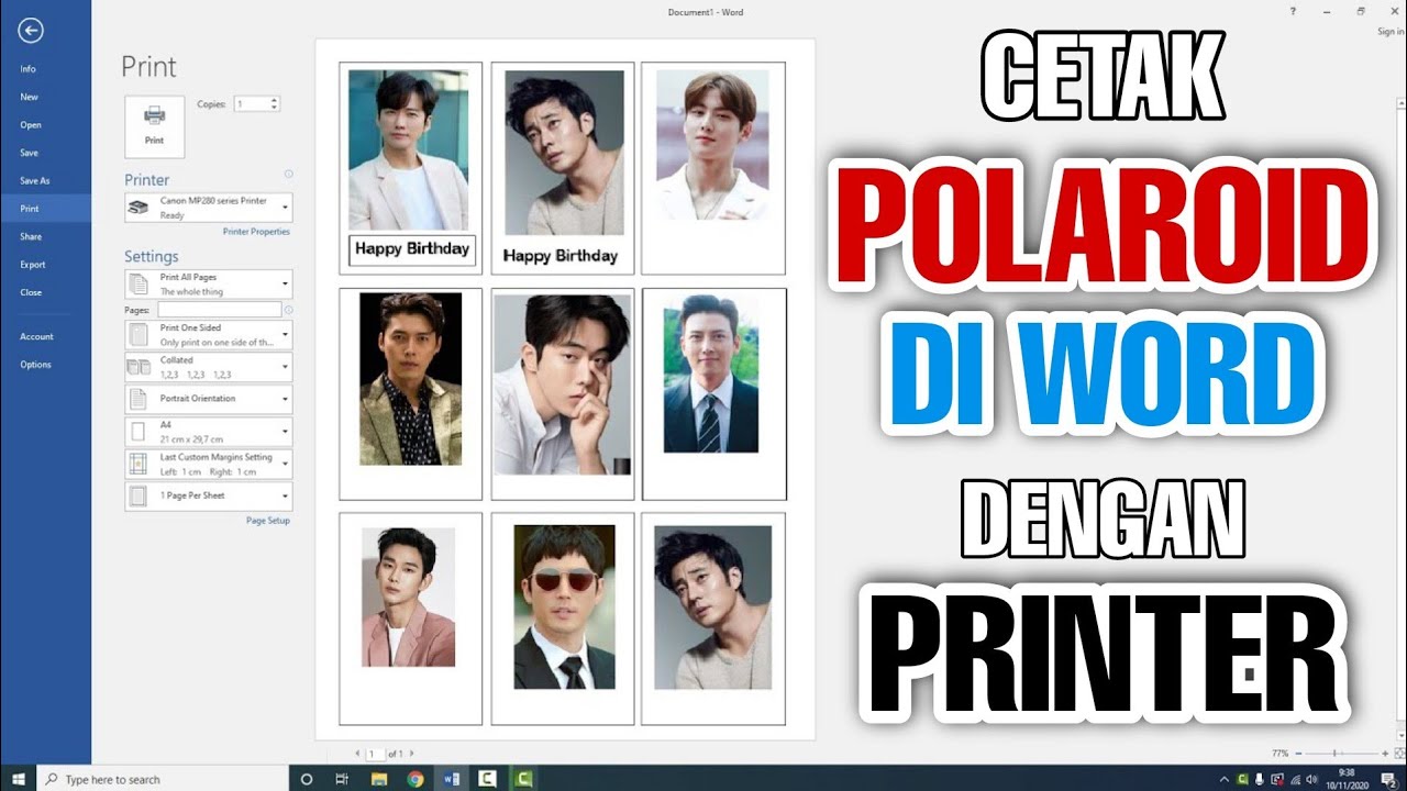 Cetak Foto Polaroid di Microsoft Word Cetak Foto Polaroid di Microsoft Word