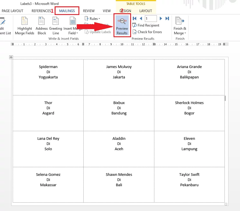 Cara Cetak Nama Undangan Di Excel - KibrisPDR