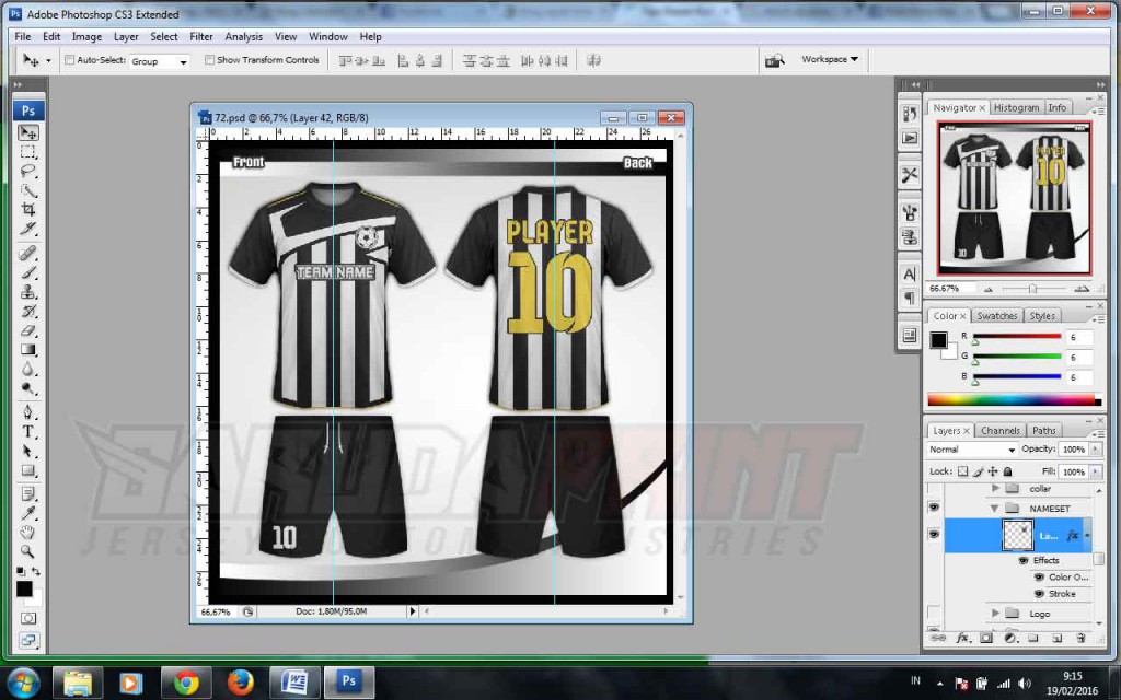 Detail Cara Desain Jersey Di Photoshop Nomer 34