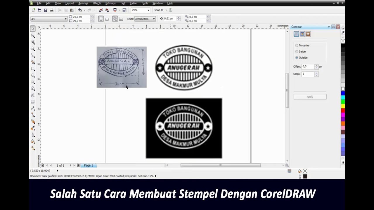 Detail Cara Desain Stempel Di Coreldraw Nomer 9