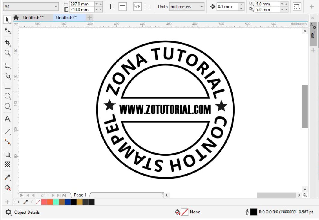 Detail Cara Desain Stempel Di Coreldraw Nomer 37