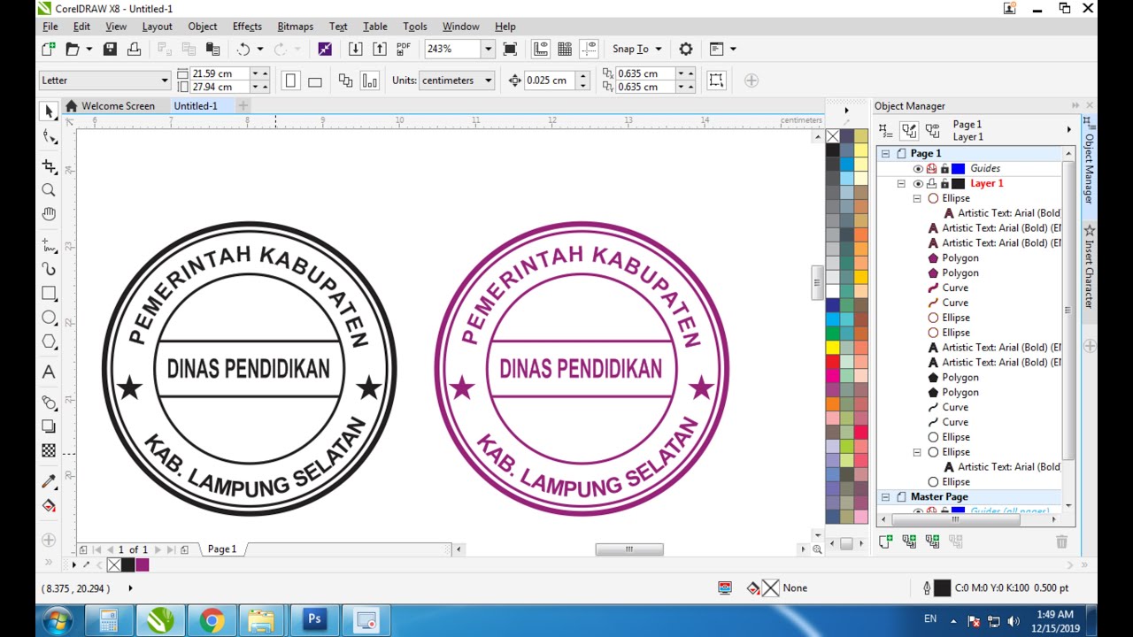 Detail Cara Desain Stempel Di Coreldraw Nomer 41