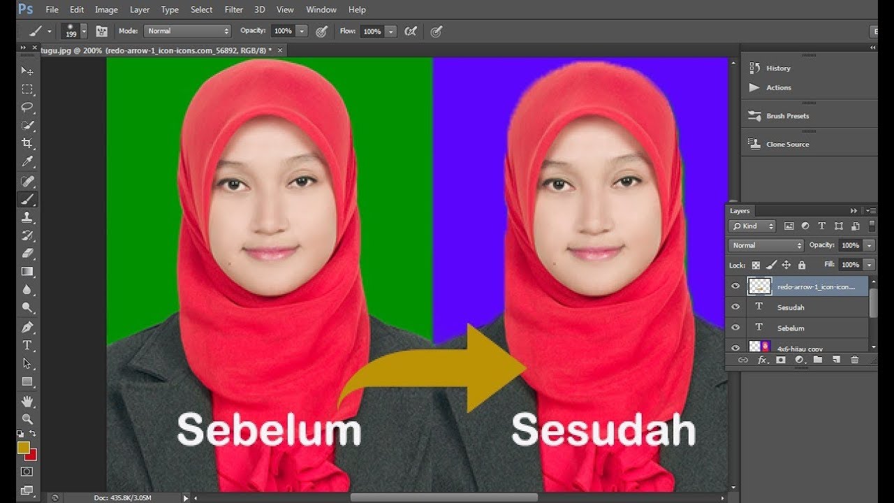 Download Cara Edit Background Pas Foto Di Photoshop Nomer 30