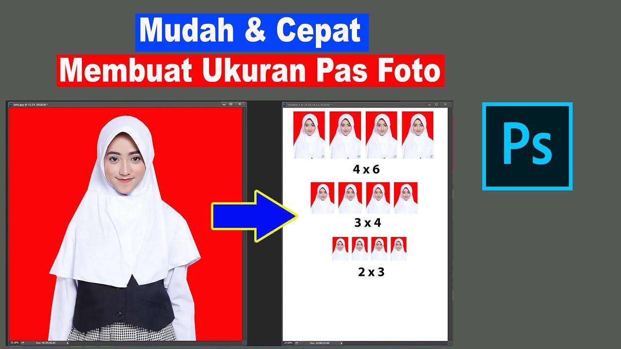 Detail Cara Edit Foto Ukuran 3x4 Dengan Photoshop Nomer 46