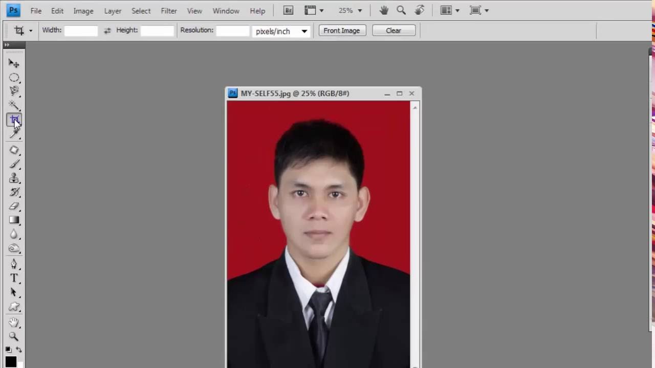 Detail Cara Edit Foto Ukuran 3x4 Dengan Photoshop Nomer 10