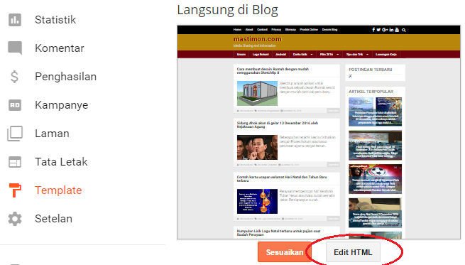 Detail Cara Edit Html Template Blogger Nomer 19