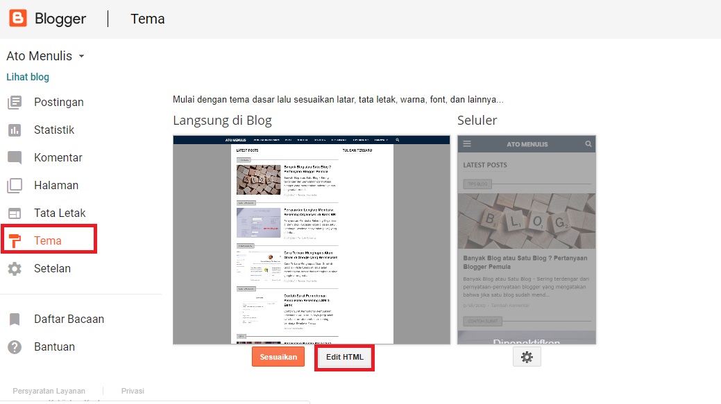 Detail Cara Edit Html Template Blogger Nomer 29