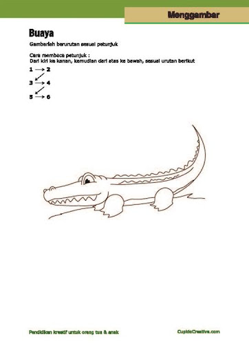 Detail Cara Gambar Buaya Nomer 18