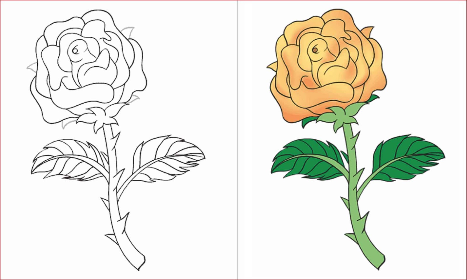 Detail Cara Gambar Bunga Mawar Sederhana Nomer 37