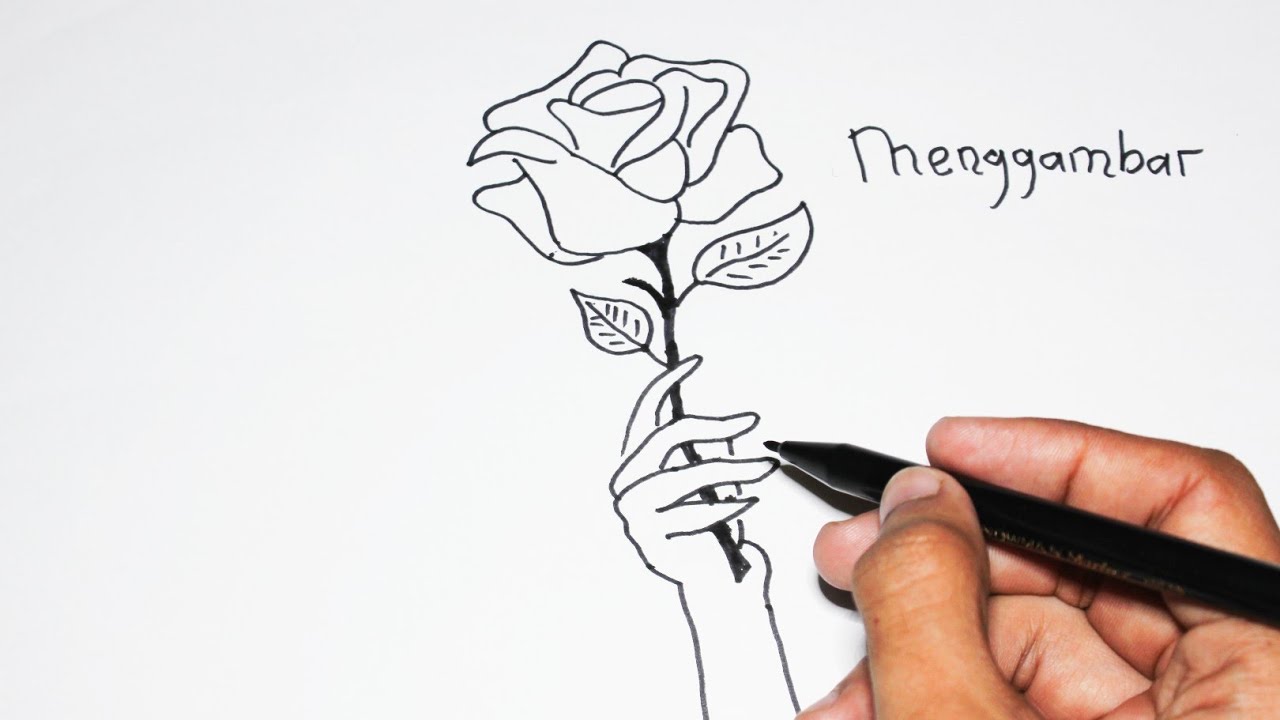 Detail Cara Gambar Bunga Mawar Yang Mudah Nomer 21