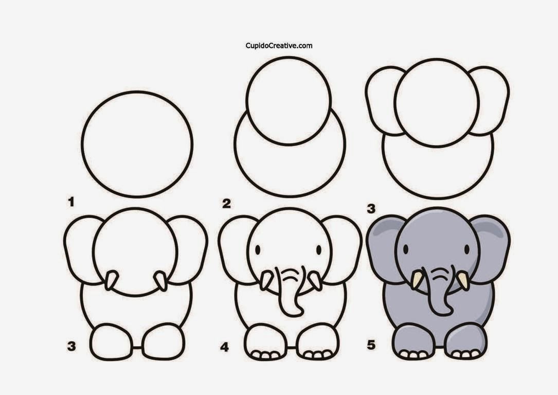 Detail Cara Gambar Gajah Nomer 11