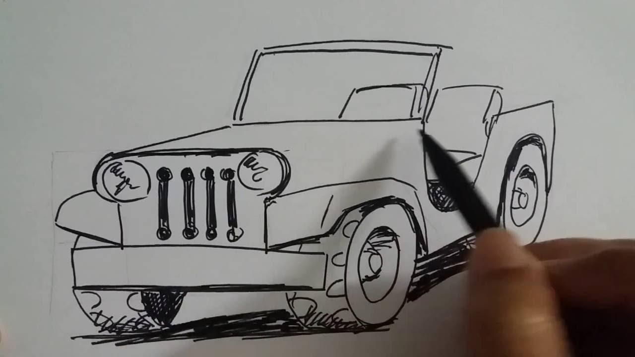 Detail Cara Gambar Mobil Jeep Nomer 9