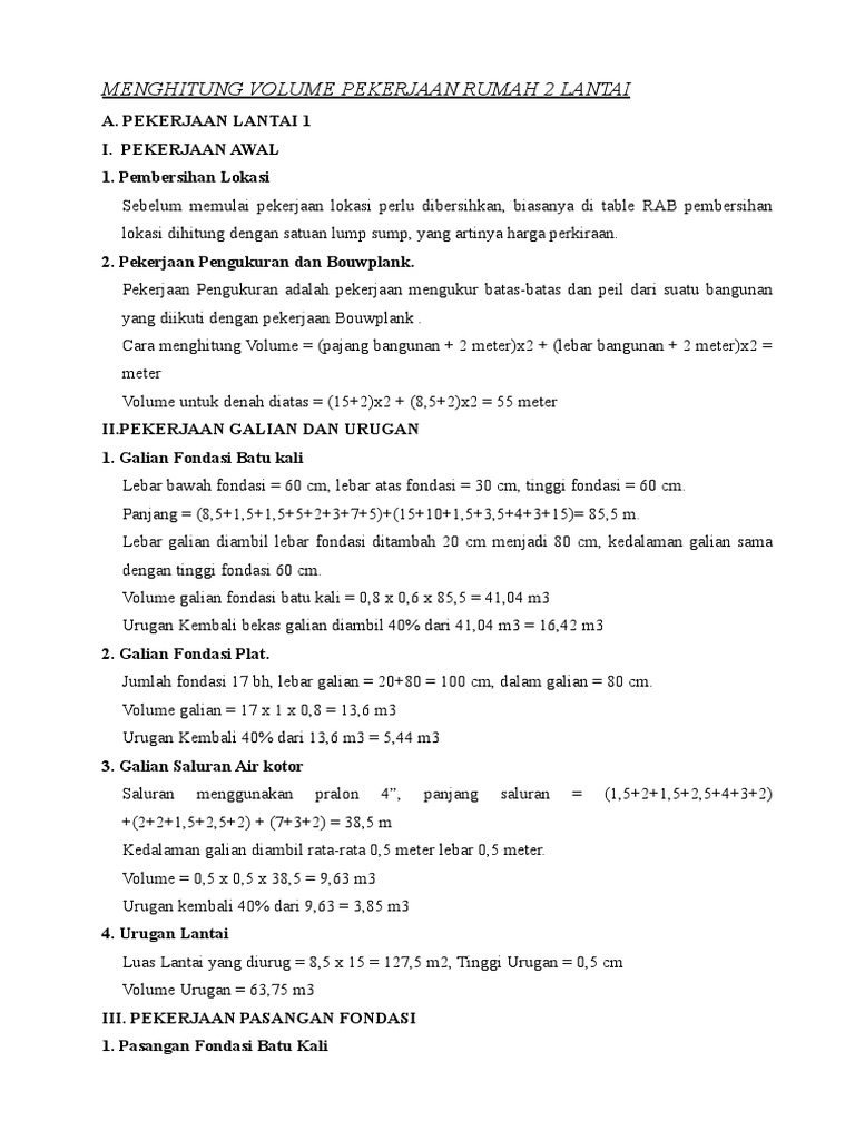 Detail Cara Hitung Rab Rumah 2 Lantai Nomer 38