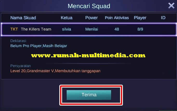 Detail Cara Melihat Undangan Squad Mobile Legend Nomer 8